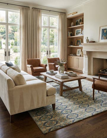 6' 8 x 9' 9 Hand Knotted Darya Wool Rug