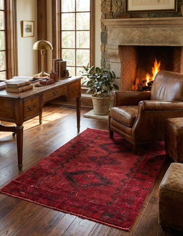 4' 2 x 6' 2 Hand Knotted Ultra Vintage Persian Wool Rug