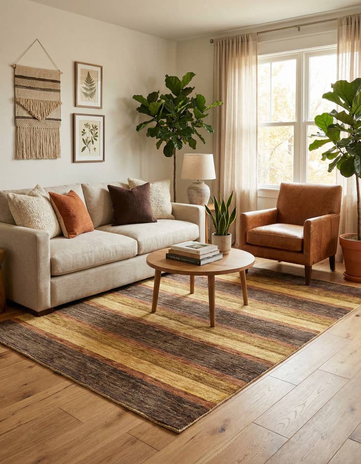 Detail image of 3' 11 x 5' 9  Hand Knotted Modern Ziegler Oriental Rug