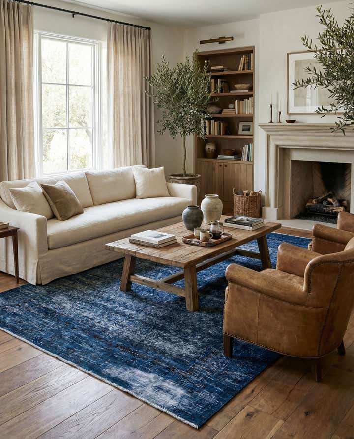 6' 6 x 9' 8 Hand Knotted Ultra Vintage Persian Wool Rug