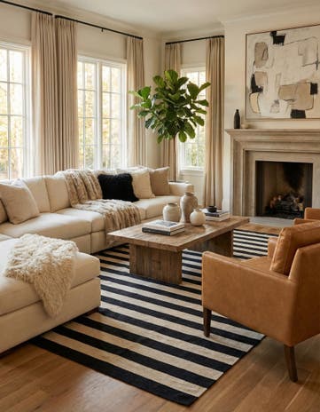 6' 7 x 9' 7 Hand Woven Kilim Modern Wool Rug