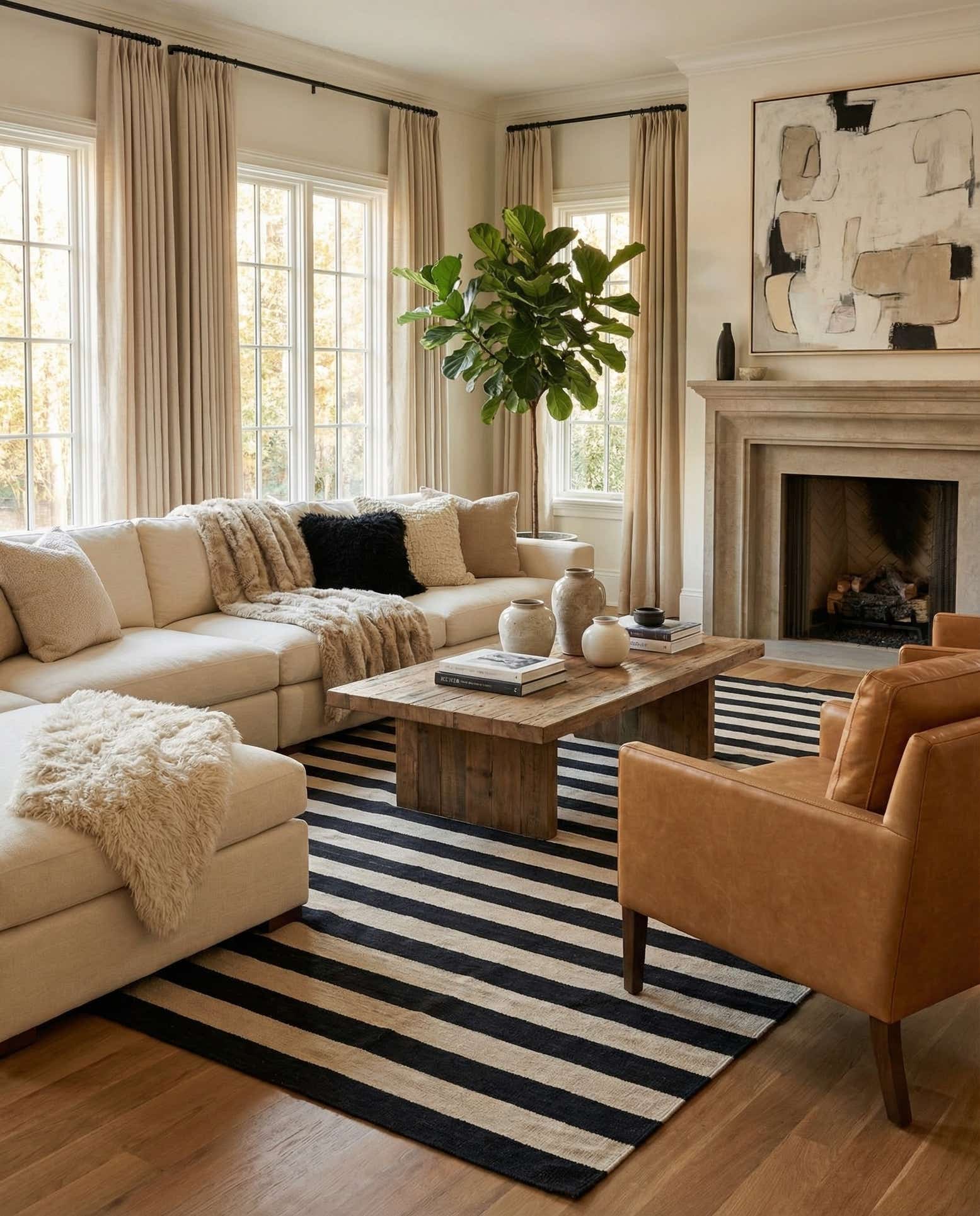 6' 7 x 9' 7 Hand Woven Kilim Modern Wool Rug