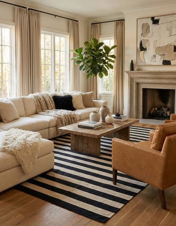 6' 7 x 9' 7 Hand Woven Kilim Modern Wool Rug
