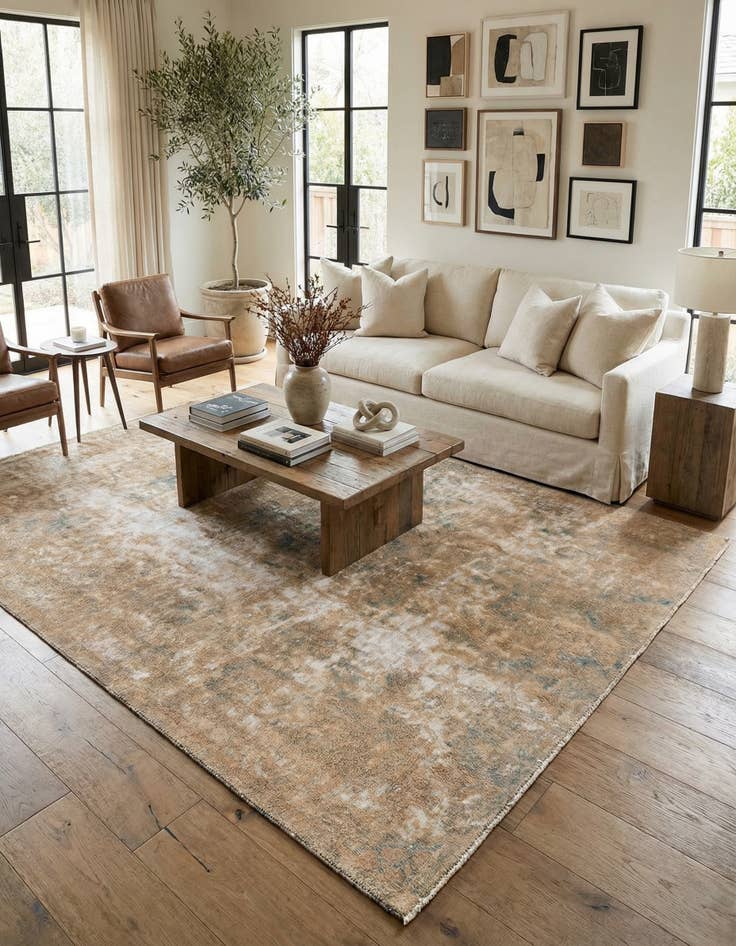 Detail image of  6' 4 x 9' 8  Hand Knotted Ultra Vintage Persian Wool Rug