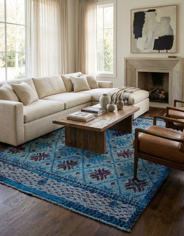5' 5 x 8' 3 Hand Knotted Darya Wool Rug