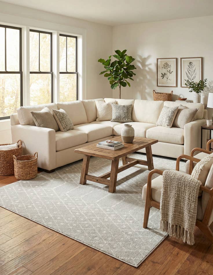 Detail image of  7' 10 x 10' Paxon Trellis Rug