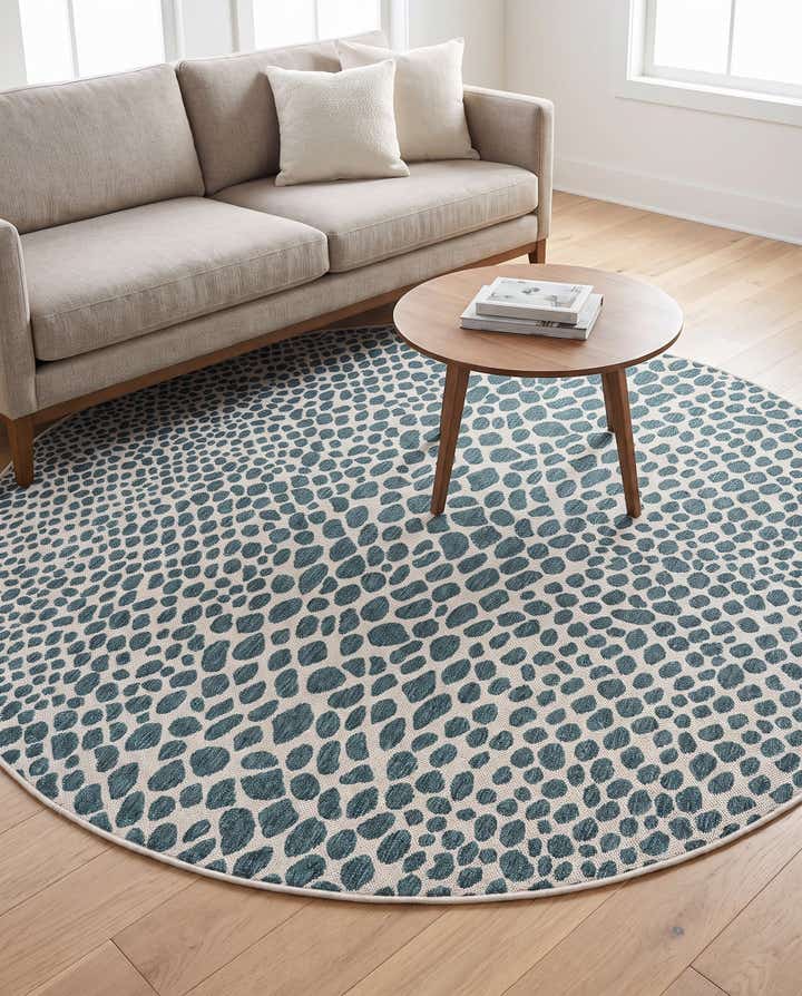 7' x 7' Easy-Clean Jill Zarin Indoor / Outdoor Round Rug