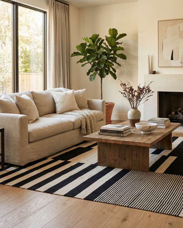 8' 2 x 9' 8 Hand Woven Kilim Modern Wool Rug