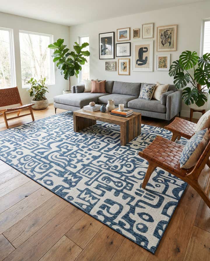 10' x 14' Easy-Clean Modern Indoor / Outdoor Rug