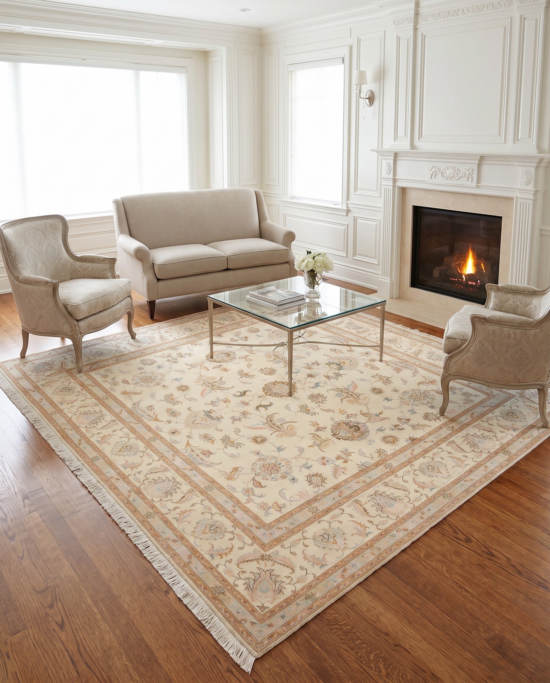 6' 6 x 6' 9 Tabriz Square Rug