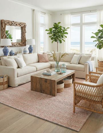10' x 14' 1 Hand Woven Seaside Pearl Jute Rug