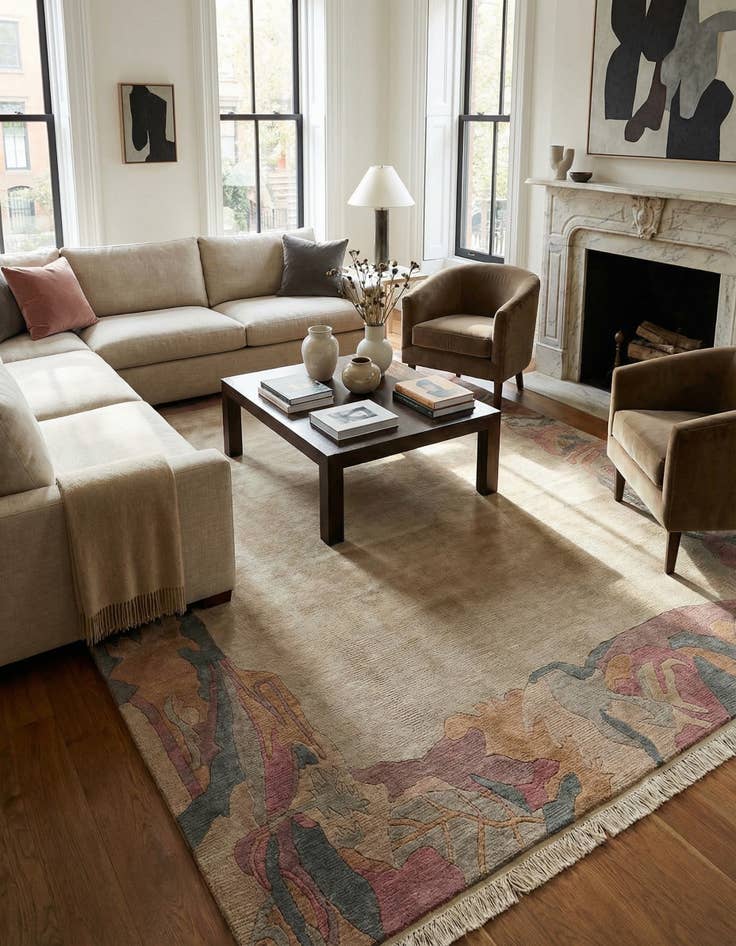 Detail image of 8' 4 x 11' 5  Hand Knotted Nepal Wool Rug