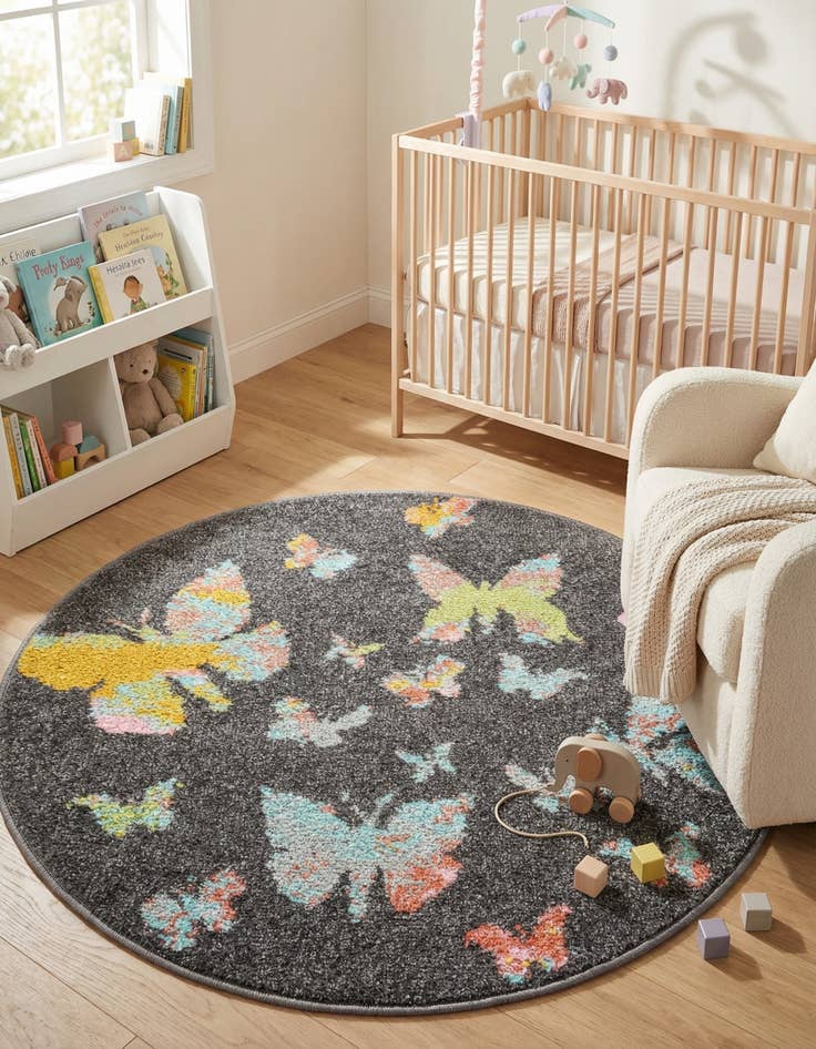 Detail image of 2' 2 x 2' 2 Whimsy Kids Round Rug
