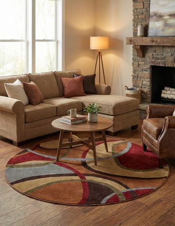 Cafe Round Rug