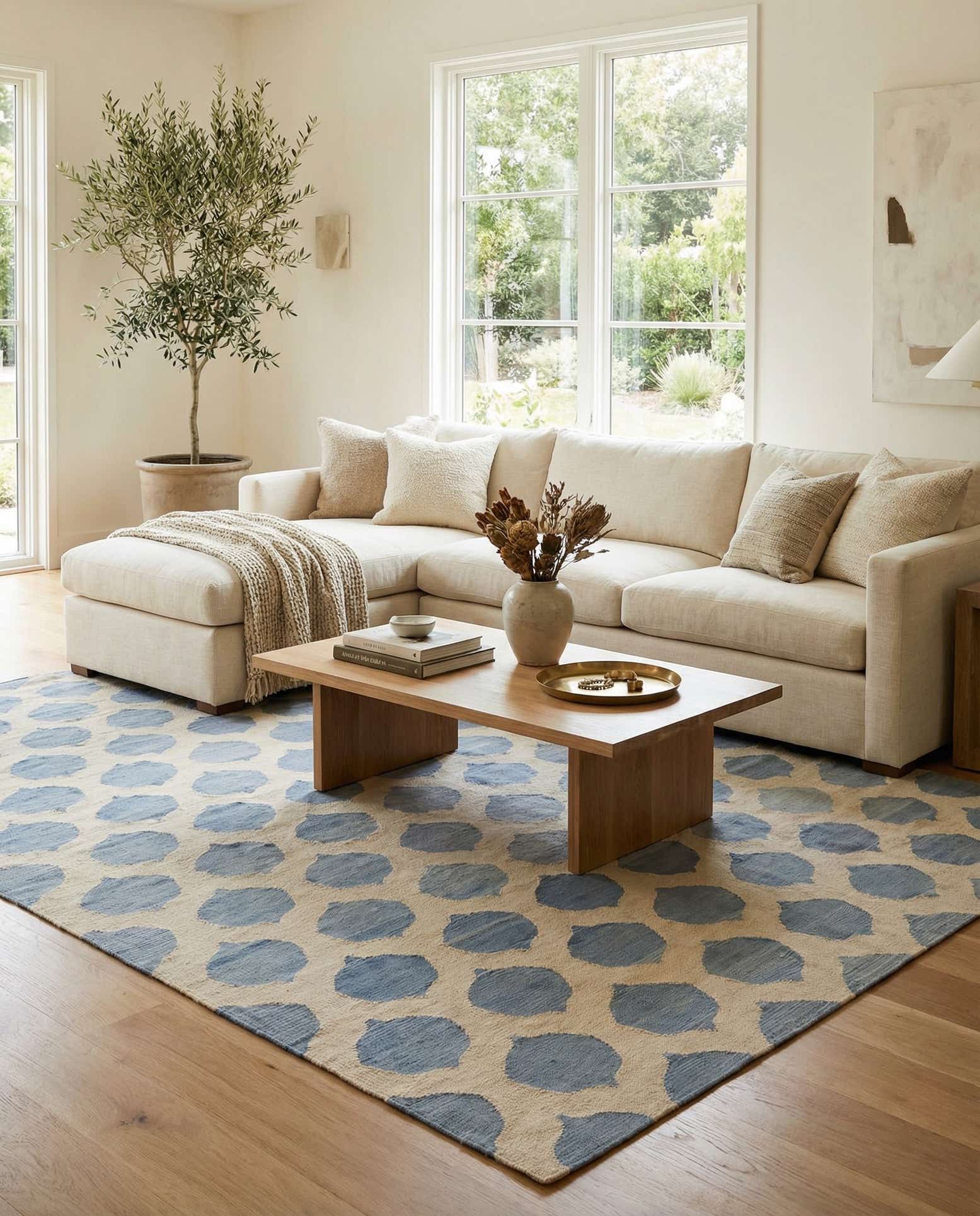 8' 6 x 9' 8 Hand Woven Kilim Modern Wool Rug