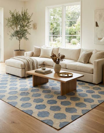 8' 6 x 9' 8 Hand Woven Kilim Modern Wool Rug