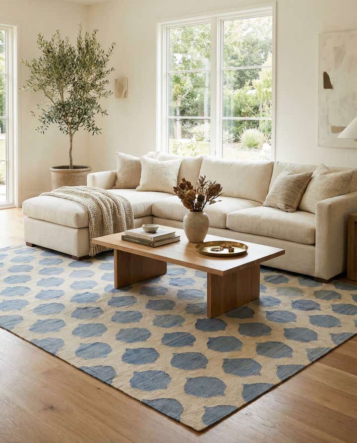 8' 6 x 9' 8 Hand Woven Kilim Modern Wool Rug