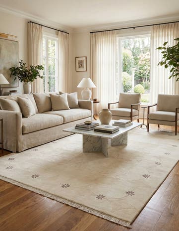 7' x 9' 9 Hand Knotted Darya Wool Rug