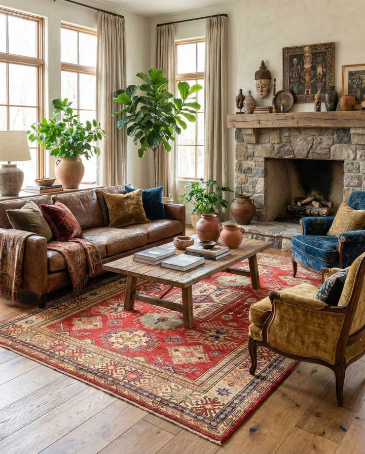 6' x 7' 10 Hand Knotted Kazak Oriental Rug