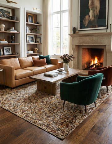 7' 11 x 9' 11 Cowhide Stocks Rug