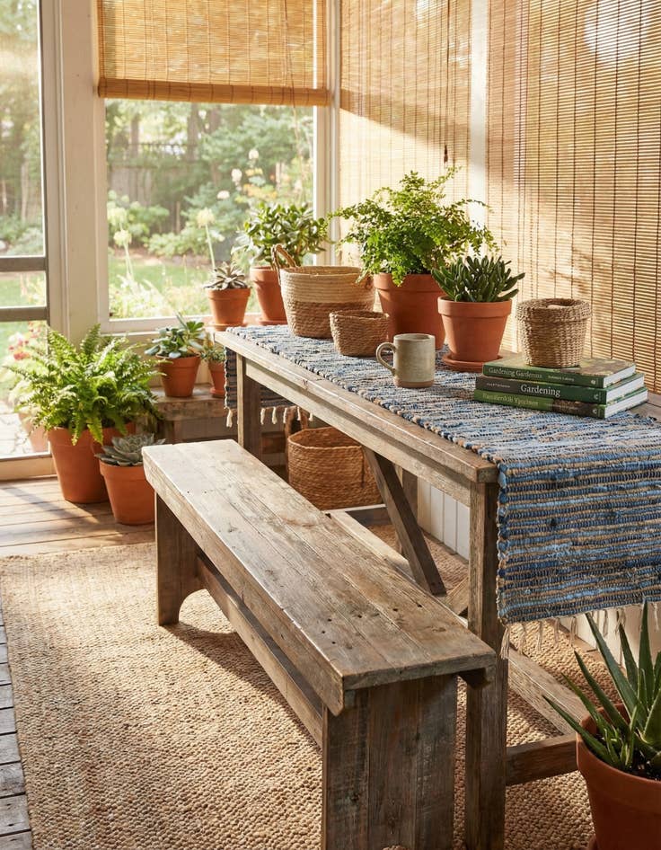 Detail image of  1' 2 x 5' 1  Hand Woven Chindi Jute Table Runner Rug