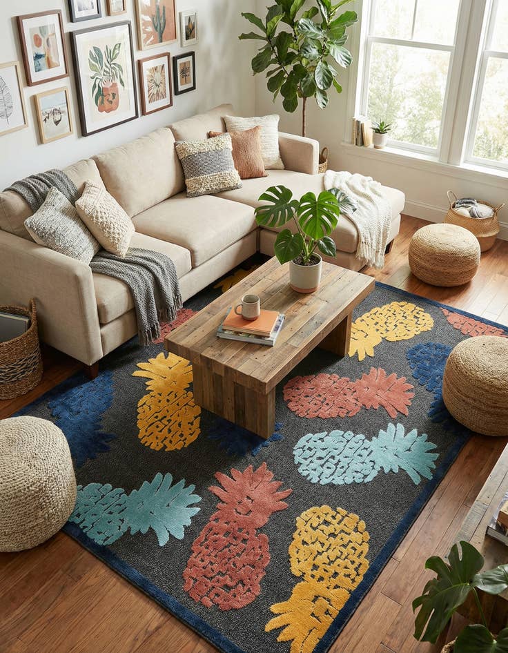 Detail image of 7' 10 x 10' Easy-Clean Belize Indoor / Outdoor Rug