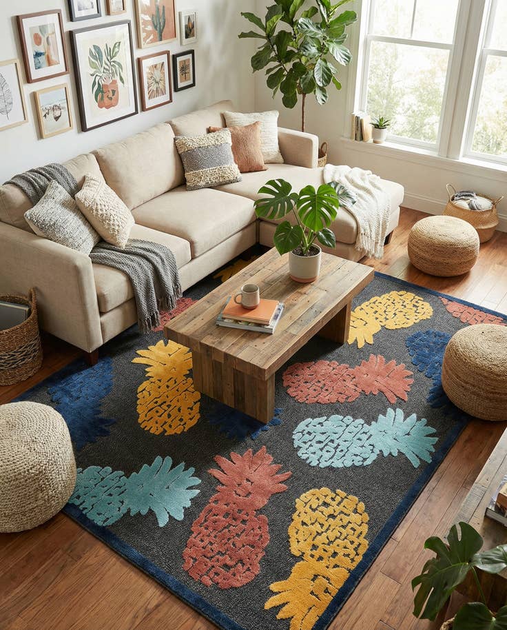 Detail image of 7' 10 x 10' Easy-Clean Belize Indoor / Outdoor Rug