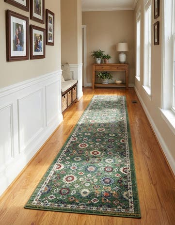 Fern Green Isabella Runner Rug