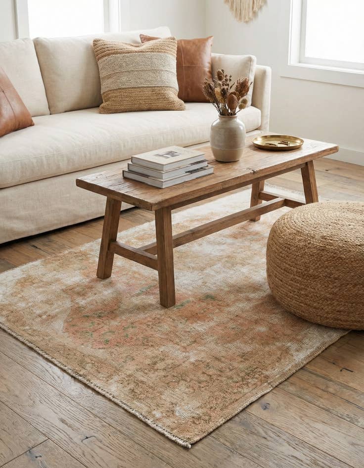 Detail image of  3' 1 x 4' 6  Hand Knotted Ultra Vintage Persian Wool Rug