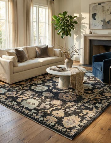 7' 10 x 9' 9 Hand Knotted Oushak Wool Rug