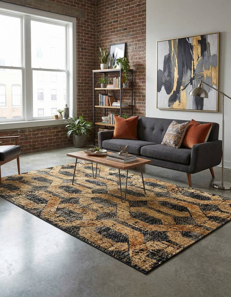 Detail image of 5' 3 x 8' Saturn Rug