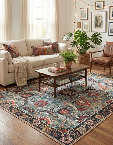 5' 1 x 8' Washable Timeless Rug