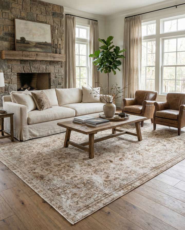 6' 7 x 9' 9 Hand Knotted Ultra Vintage Persian Wool Rug