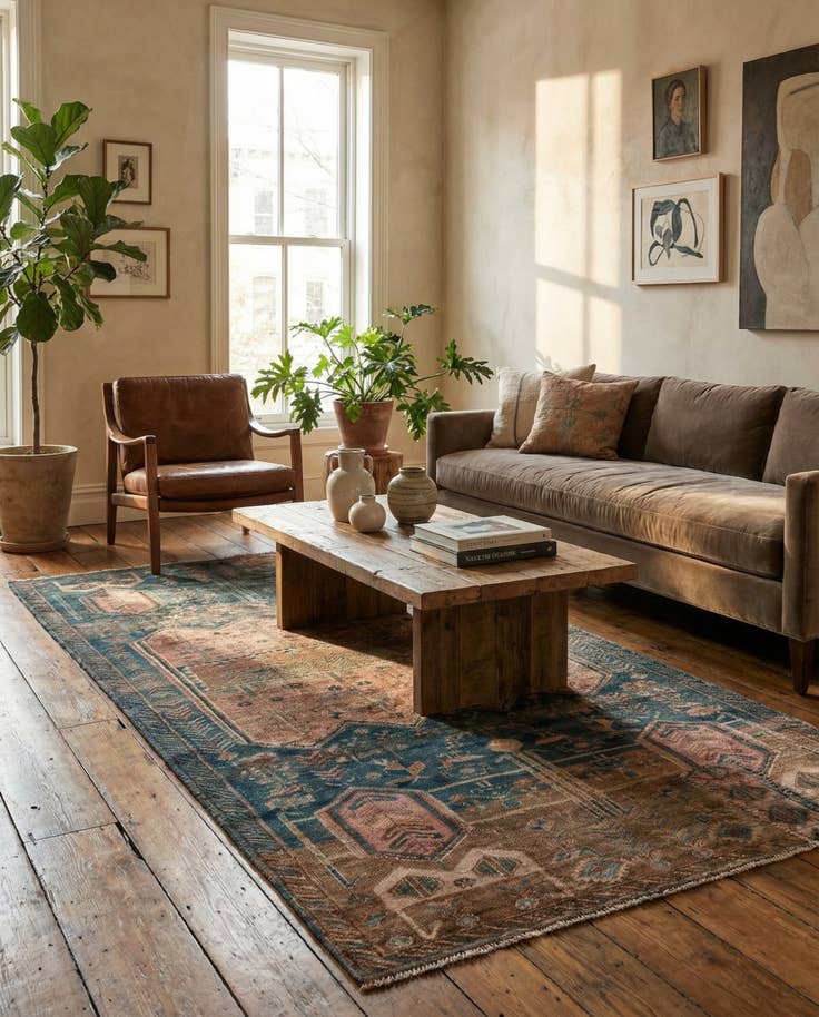 Detail image of 3' 8 x 8' 8 Hand Knotted Ultra Vintage Persian Wool Runner Rug