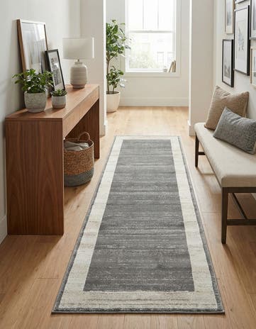 Jill Zarin Gray Uptown Yorkville Runner Rug
