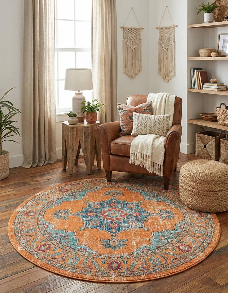 Detail image of 4' x 4' Lola Round Rug