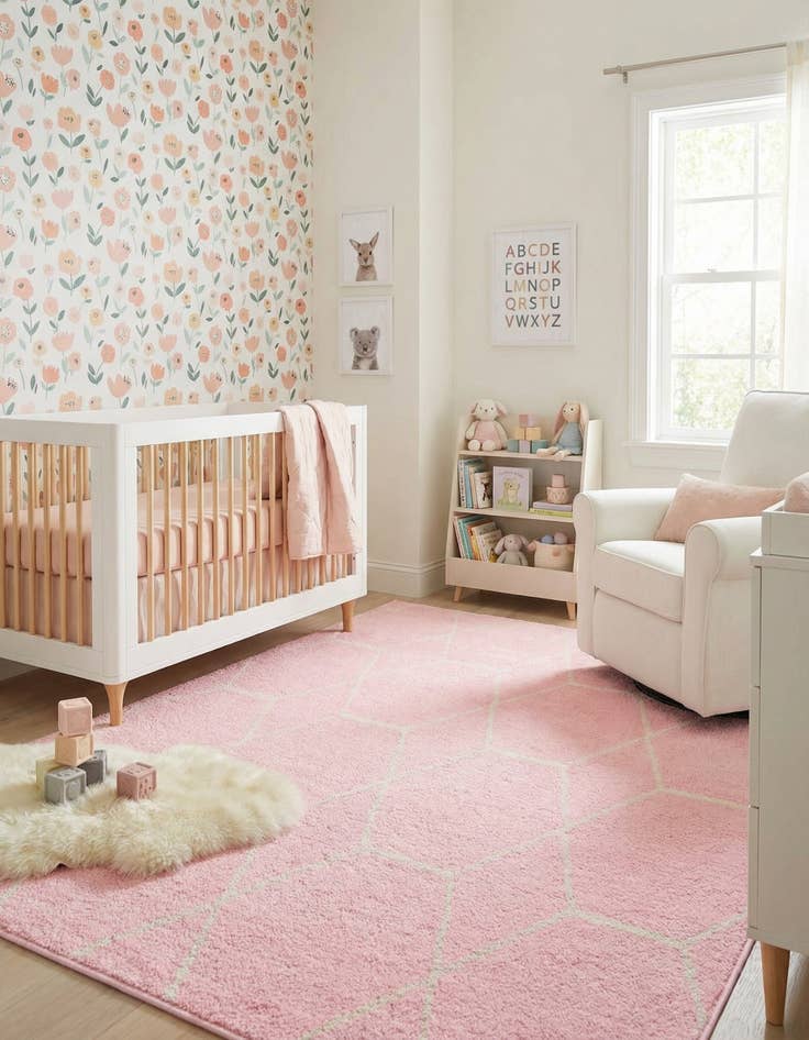 Detail image of  6' x 9' Lattice Frieze Rug