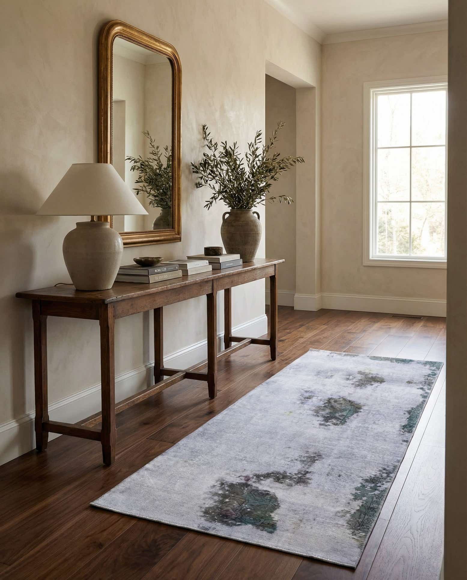 120cm x 275cm anudado a mano Ultra Vintage Alfombra Persa Lana Pasillera