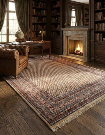 7' 5 x 10' 8 Hand Knotted Mir Wool Rug
