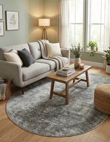 Gray Oregon Oval Rug