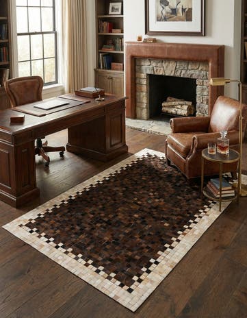 5' x 7' 11 Cowhide Stocks Rug