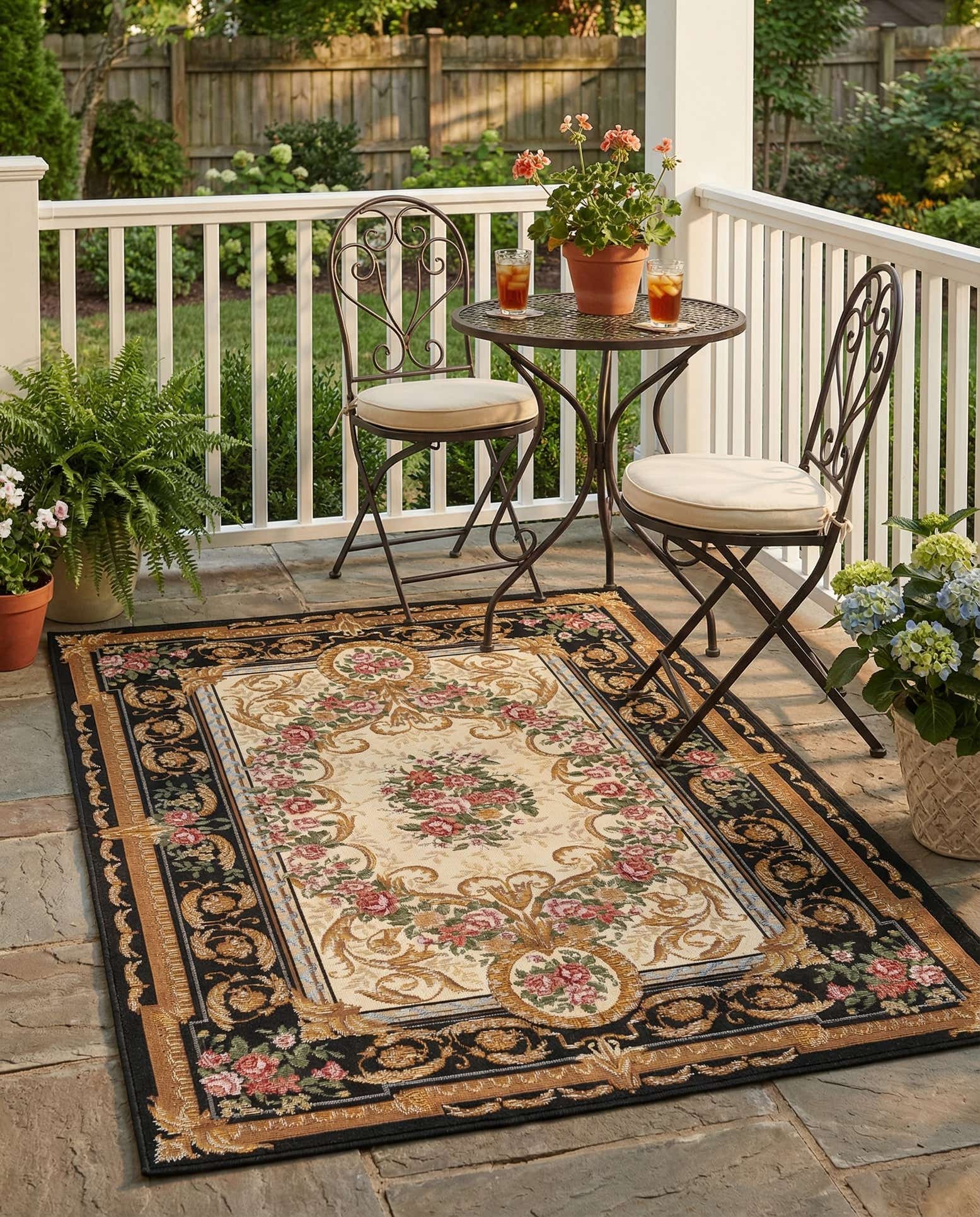 4' x 6' Easy-Clean Traditional Indoor / Outdoor Rug