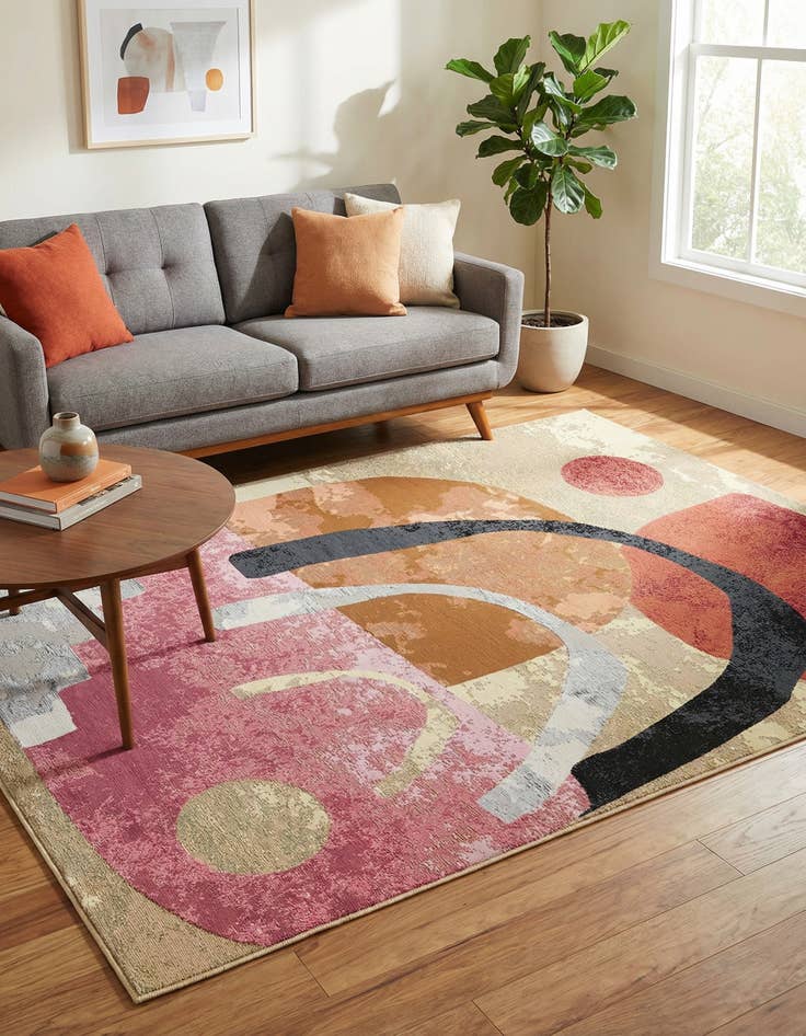 Detail image of 5' x 8' Easy-Clean Modern Indoor / Outdoor Rug