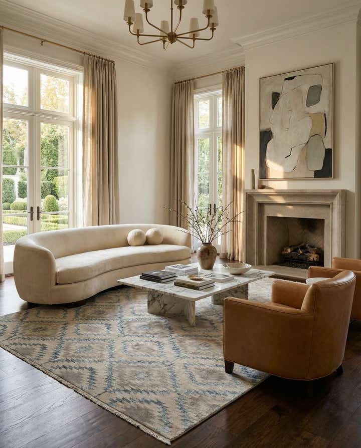 9' 5 x 13' Hand Knotted Darya Rug