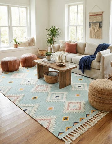 9' x 12' 2 Hand Woven Arizona Wool Rug