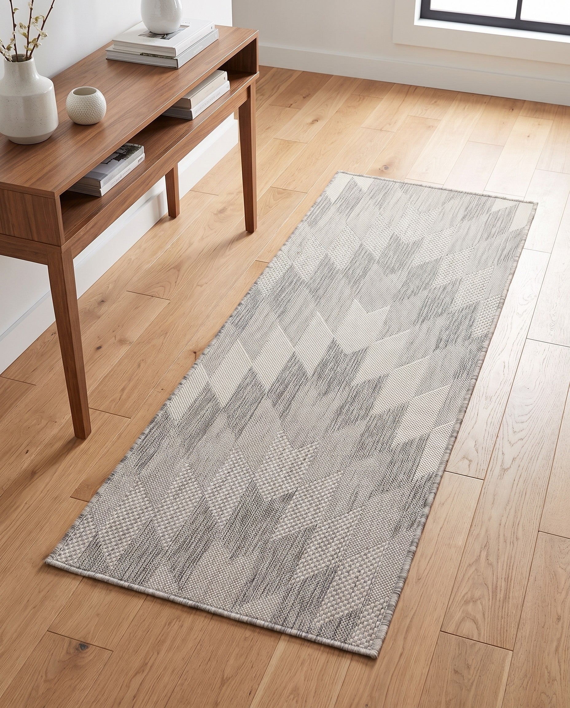 2' x 5' 3 Easy-Clean Modern Indoor / Outdoor Runner Rug