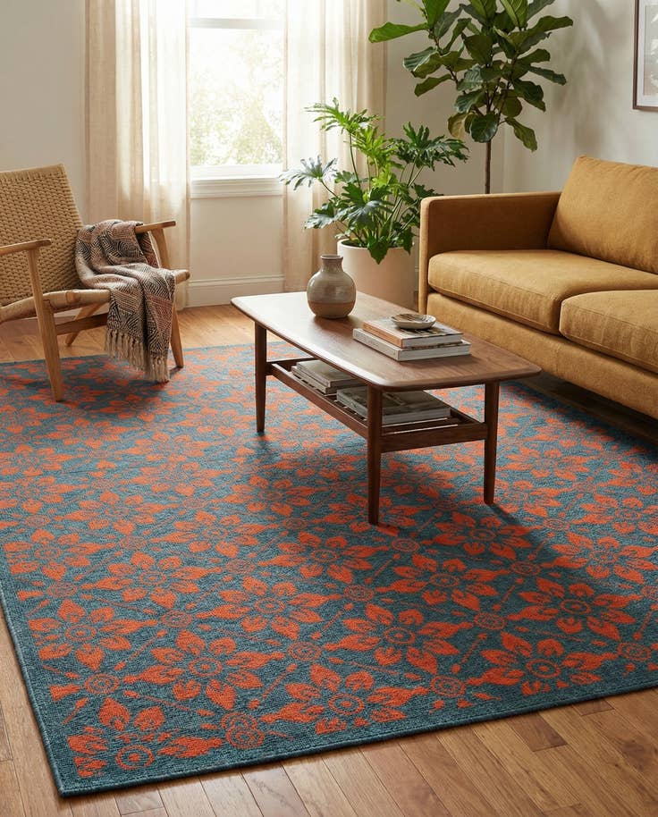 Detail image of 5' x 8' Easy-Clean Lattice Indoor / Outdoor Rug