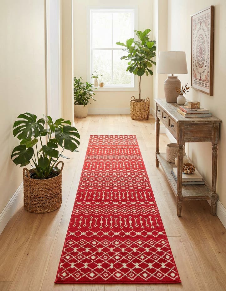 2' 7 x 12' Moroccan Trellis Runner...