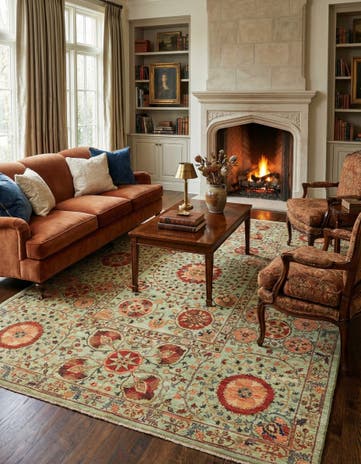 6' 7 x 8' 10 Hand Knotted Ariana Ziegler Oriental Rug