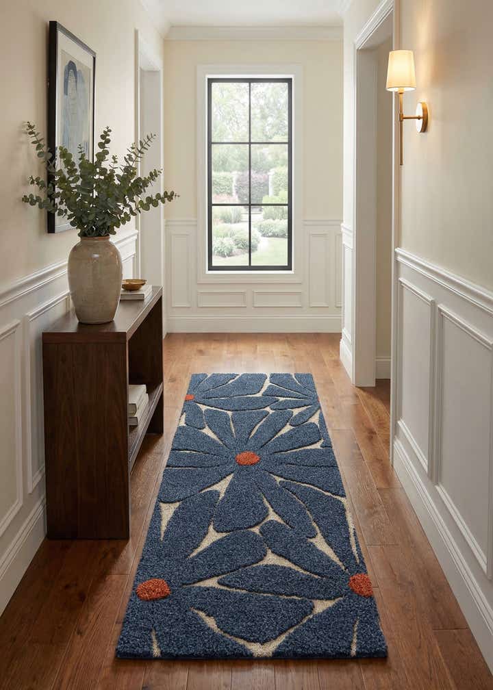 2' x 8' Handtufted Wool Runner Rug
